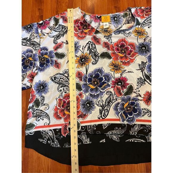 Ruby Rd. Floral Poncho Top Size 3X - Picture 2 of 6